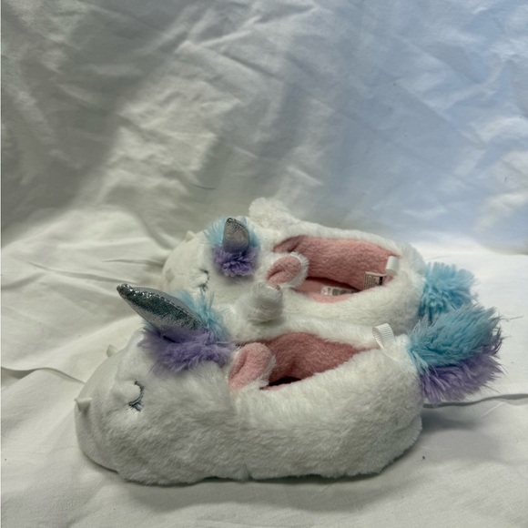 Carter's Pink and White Plush Slippers - Picture 3 of 8